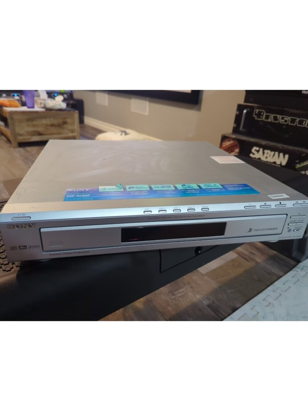 Sony DVP-NC60P 5-Disc CD/DVD Changer Carousel Player TESTED -